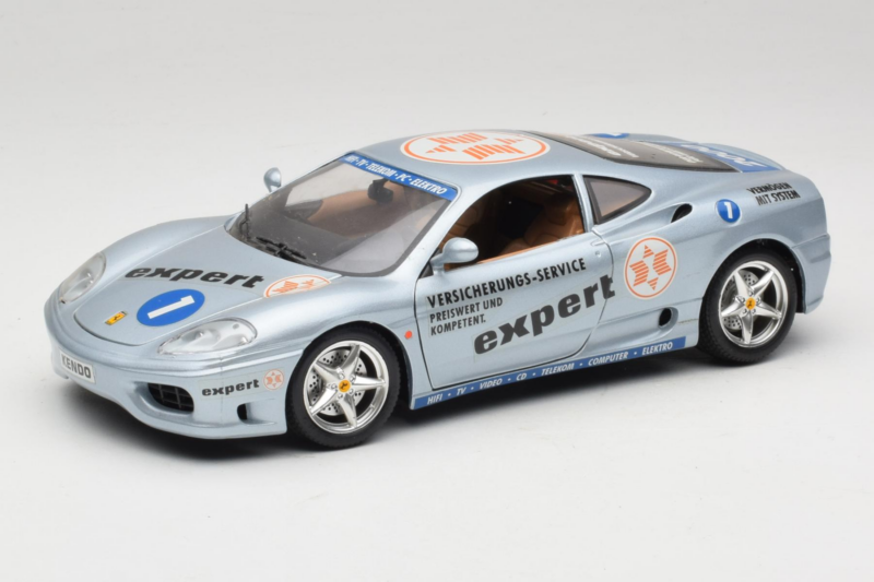 Ferrari 360 Modena Expert #1 Sudrabs Bburago 1:18 3348-S1 Metāls