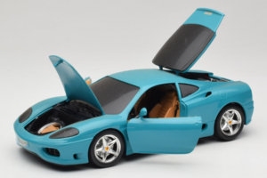 Ferrari 360 Modena Migros Ierobežots Izlaidums 333 gab Zils Bburago 1:18 3358-G1 Metāls — attēls 2 no 8