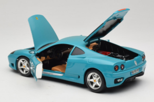 Ferrari 360 Modena Migros Ierobežots Izlaidums 333 gab Zils Bburago 1:18 3358-G1 Metāls — attēls 5 no 8