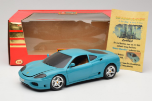 Ferrari 360 Modena Migros Ierobežots Izlaidums 333 gab Zils Bburago 1:18 3358-G1 Metāls — attēls 8 no 8