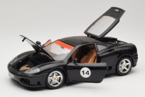Ferrari 360 Modena #14 Melns Ierobežots Izlaidums Bburago 1:18 3368-B1 Metāls — attēls 2 no 8