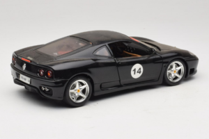 Ferrari 360 Modena #14 Melns Ierobežots Izlaidums Bburago 1:18 3368-B1 Metāls — attēls 3 no 8