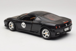 Ferrari 360 Modena #14 Melns Ierobežots Izlaidums Bburago 1:18 3368-B1 Metāls — attēls 7 no 8