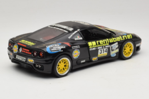 Ferrari 360 Modena Rentabel #314 Gagliardi Melns Bburago 1:18 3378-B1 Metāls — attēls 3 no 8
