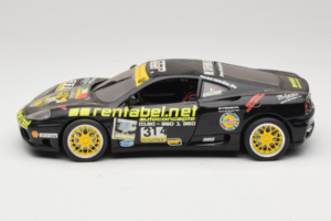 Ferrari 360 Modena Rentabel #314 Gagliardi Melns Bburago 1:18 3378-B1 Metāls — attēls 4 no 8