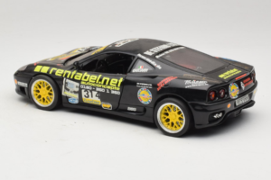 Ferrari 360 Modena Rentabel #314 Gagliardi Melns Bburago 1:18 3378-B1 Metāls — attēls 7 no 8