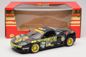 Ferrari 360 Modena Rentabel #314 Gagliardi Melns Bburago 1:18 3378-B1 Metāls — attēls 8 no 8
