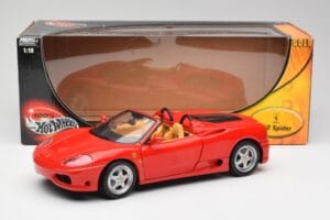Ferrari 360 Spider Sarkans Hot Wheels 1:18 57310 Metāls — attēls 8 no 8
