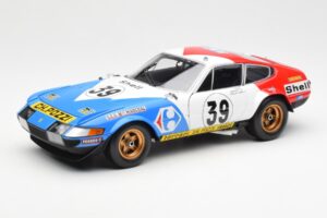 Ferrari 365 GTB/4 #39 J-C. Andruet / Lena 24 Hours of Le Mans 1972 Kyosho 1:18 08164E Metāls