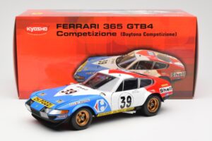 Ferrari 365 GTB/4 #39 J-C. Andruet / Lena 24 Hours of Le Mans 1972 Kyosho 1:18 08164E Metāls — attēls 8 no 8