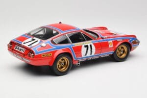 Ferrari 365 GTB4 Competizione #71 24 Hours of Le Mans 1974 Kyosho 1:18 08164A Metāls — attēls 3 no 8
