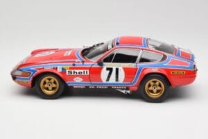 Ferrari 365 GTB4 Competizione #71 24 Hours of Le Mans 1974 Kyosho 1:18 08164A Metāls — attēls 4 no 8