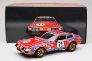 Ferrari 365 GTB4 Competizione #71 24 Hours of Le Mans 1974 Kyosho 1:18 08164A Metāls — attēls 8 no 8