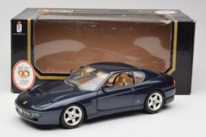 Ferrari 456 GT Zils Bburago 1:18 3036 Metāls — attēls 2 no 8