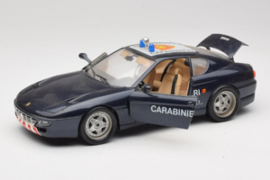 Ferrari 456 GT Carabinieri Melns Bburago 1:18 3036-B3 Metāls — attēls 2 no 8