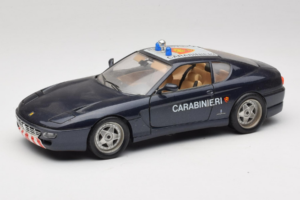 Ferrari 456 GT Carabinieri Melns Bburago 1:18 3036-B3 Metāls