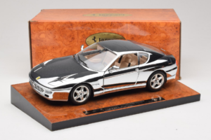 Ferrari 456 GT Chrome Silver Bburago 1:18 3746-R1 Metāls — attēls 8 no 8