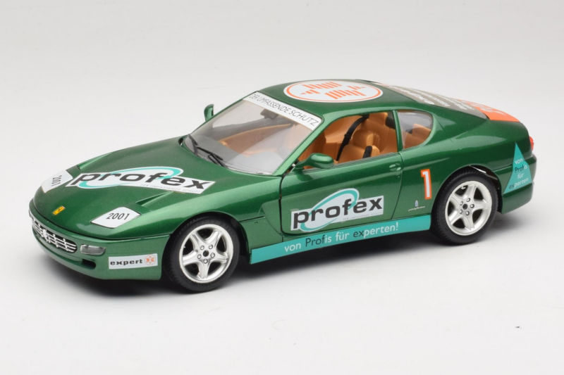 Ferrari 456 GT Profex #1 Zaļš 1992 Bburago 1:18 3336-GR1 Metāls