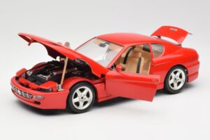 Ferrari 456 GT Sarkans Bburago 1:18 3036-M1 Metāls — attēls 2 no 8