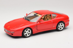 Ferrari 456 GT Sarkans Bburago 1:18 3046-R1 Metāls