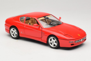 Ferrari 456 GT Sarkans Bburago 1:18 3046-R1 Metāls — attēls 6 no 8