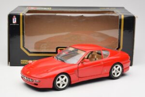Ferrari 456 GT Sarkans Bburago 1:18 3036-M1 Metāls — attēls 8 no 8
