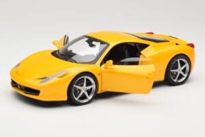 Ferrari 458 Italia Dzeltens Hot Wheels 1:18 P9894 Metāls — attēls 2 no 8