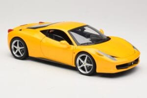 Ferrari 458 Italia Dzeltens Hot Wheels 1:18 P9894 Metāls — attēls 6 no 8