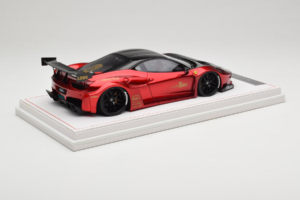 Ferrari 458 Liberty Walk LB-Silhouette WORKS GT Candy Sarkans IVY 1:18 REMC003 Sveķi — attēls 3 no 6