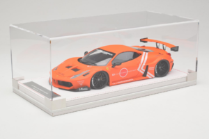 Ferrari 458 Liberty Walk LB-Silhouette WORKS GT Oranžs IVY 1:18 REMC002 Sveķi — attēls 2 no 6