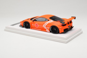 Ferrari 458 Liberty Walk LB-Silhouette WORKS GT Oranžs IVY 1:18 REMC002 Sveķi — attēls 5 no 6