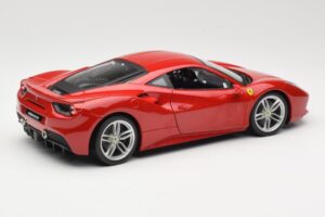 Ferrari 488 GTB Sarkans Bburago 1:18 18-16008 Metāls — attēls 3 no 8