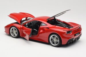 Ferrari 488 GTB Sarkans Bburago 1:18 18-16008 Metāls — attēls 5 no 8