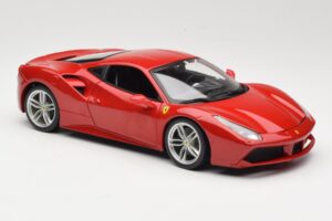 Ferrari 488 GTB Sarkans Bburago 1:18 18-16008 Metāls — attēls 6 no 8