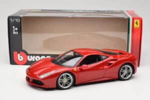 Ferrari 488 GTB Sarkans Bburago 1:18 18-16008 Metāls — attēls 8 no 8