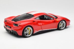 Ferrari 488 GTB Sarkans Bburago 1:18 18-76102 Metāls — attēls 3 no 8