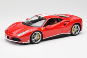 Ferrari 488 GTB Sarkans Bburago 1:18 18-76102 Metāls