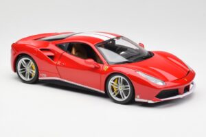 Ferrari 488 GTB Sarkans Bburago 1:18 18-76102 Metāls — attēls 6 no 8