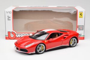 Ferrari 488 GTB Sarkans Bburago 1:18 18-76102 Metāls — attēls 8 no 8