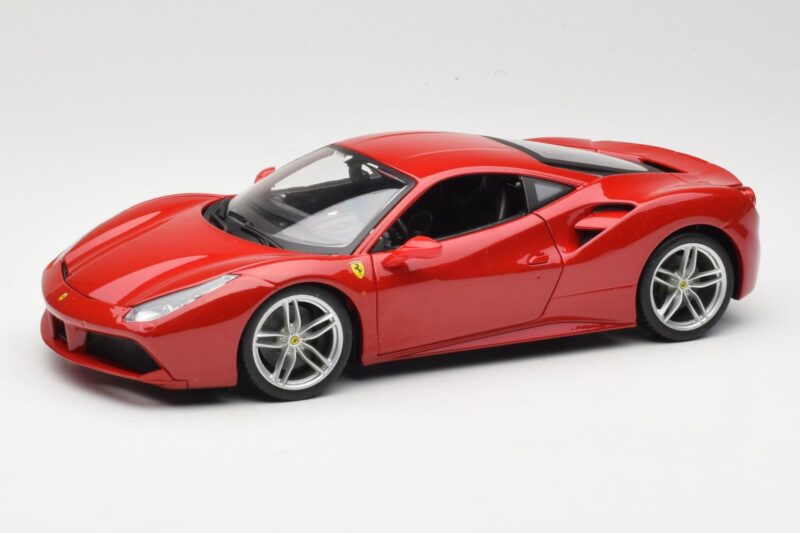Ferrari 488 GTB Sarkans Bburago 1:18 18-16008 Metāls