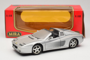 Ferrari 512TR Targa Sudrabs Mira 1:18 6175 Metāls — attēls 8 no 8