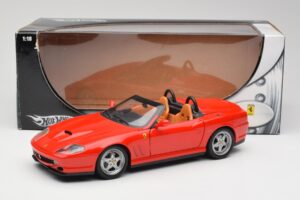 Ferrari 550 Barchetta Rosso Corsa Hot Wheels 1:18 74299294419 Metāls — attēls 8 no 8