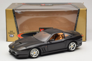 Ferrari 550 Maranello Melns Metallisks Bburago 1:18 3344-B1 Metāls — attēls 8 no 8