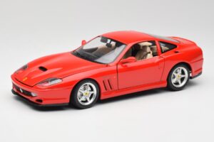 Ferrari 550 Maranello Sarkans Bburago 1:18 3064 Metāls