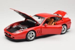 Ferrari 575M Maranello Sarkans Hot Wheels 1:18 54937 Metāls — attēls 2 no 8