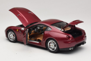 Ferrari 599 GTB Fiorano Tumši Sarkans Hot Wheels 1:18 M1200 Metāls — attēls 5 no 8