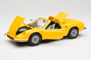 Ferrari Dino 246 GTS Dzeltens Hot Wheels 1:18 23920 Metāls — attēls 2 no 8
