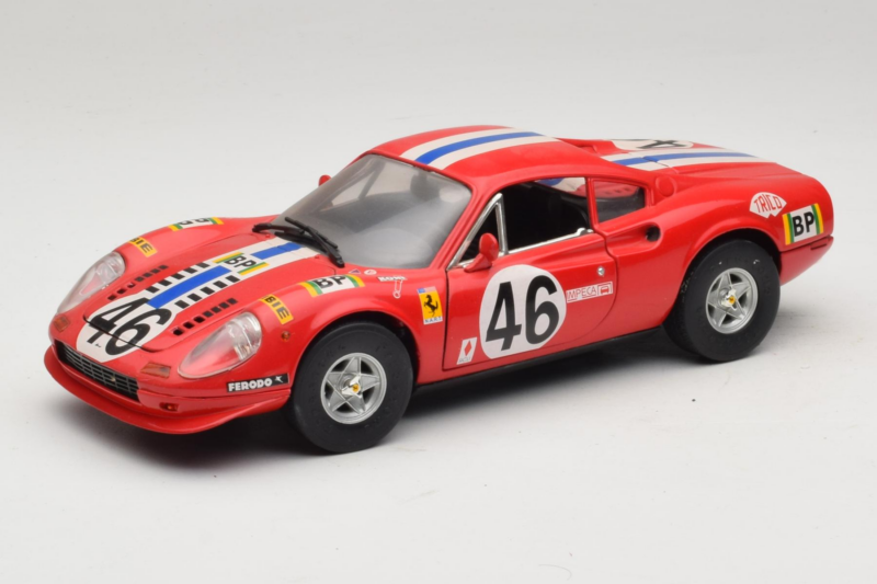 Ferrari Dino 246 GT #46 Sarkans Anson 1:18 3580-P1 Metāls