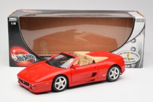 Ferrari F355 Spider Sarkans Hot Wheels 1:18 25733 Metāls — attēls 8 no 8