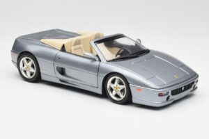 Ferrari F355 Spider Sudrabs Hot Wheels 1:18 23907-M1 Metāls — attēls 6 no 8